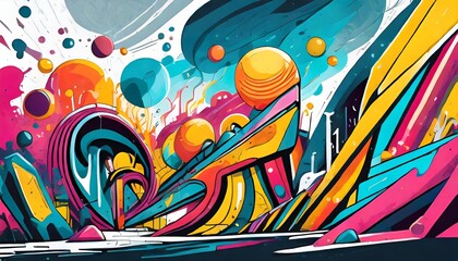 Obraz premium Road Site Graffiti Art