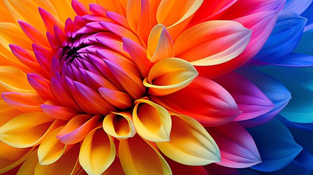 Macro close-up photography of vibrant color flower