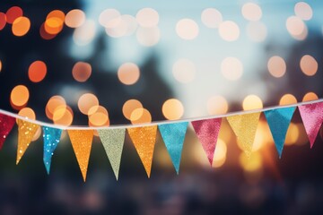 Colorful Corners Triangular Flags Brightening the Scene