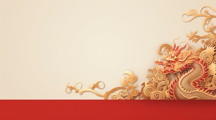 Dragon's Majesty The Essence of Chinese New Year Background