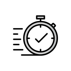 Fast Time Icon Flat Design