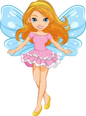 Beautiful Fairy with Wings: A Vector Cartoon Character