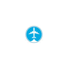 Airplane aviation logo isolated on white background