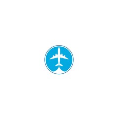 Airplane aviation logo isolated on white background