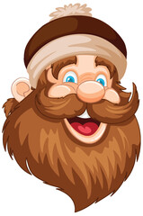 Smiling Man with Beard and Mustache