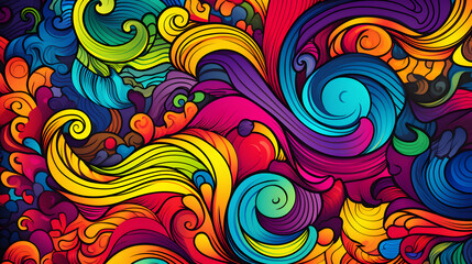 Fototapeta na wymiar abstract color background with swirls