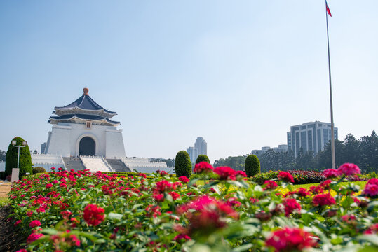 The main gate of National Chiang Kai-shek (CKS) Memorial Hall, the landmark for tourist attraction in Taiwan.