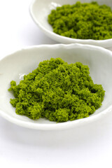 Wolffia globosa or swamp algae, water meal