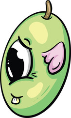 Banana Cute Fruit with Wings Cartoon Mascot or Logo 