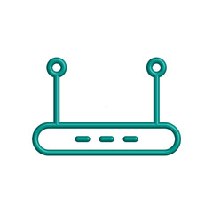 Wifi router icon. Collection of vector symbol in trendy 3D style on white background.