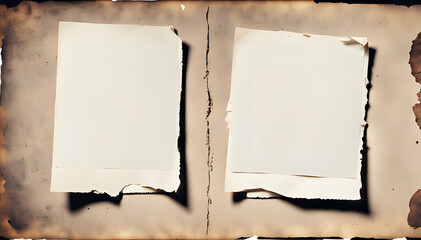 Old sheet, vintage and grunge surface, retro document, aged grungy copy space