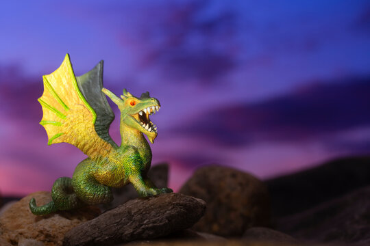 green dragon with wings, zodiac sign, chinese new year