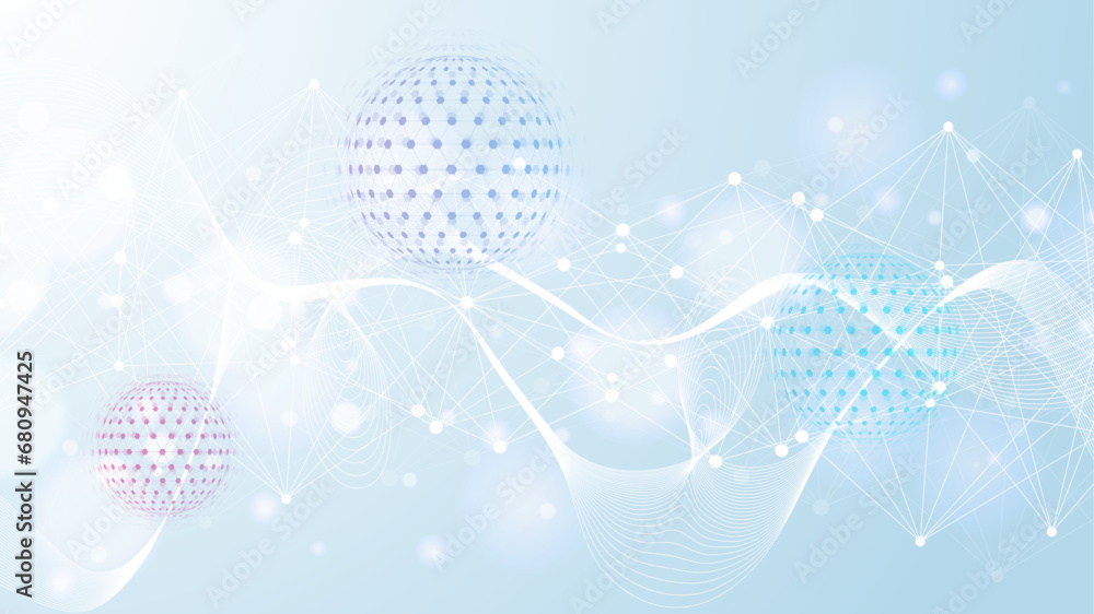 Fototapete quantum computing. quantum processing. artificial intelligence quantum computer technology concept. 