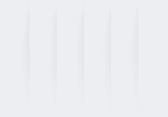 Cuts in paper sheet. Five vertical stripes with shadows. Vector realistic shadow forms. Abstract background. Template for design. EPS10.