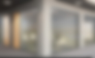 Open space office interior with like conference room. Mockup. 3D rendering.