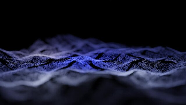 Digital wave motion graphic background suggesting a tectonic shift