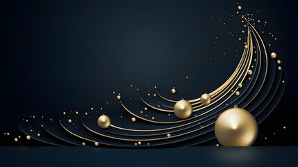 Abstract black background for design, business, powerpoint, presentation, shiny gold colour	