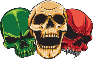group of skulls