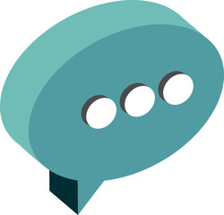 3D chat bubble sign