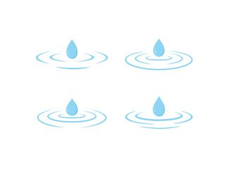 Set of water drops. Vector illustration. 