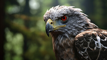 Naklejka premium Snake Eagle. Circaetus gallicus. Portrait