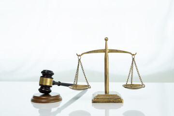 law-abiding Scales of Justice and Judge's Hammer Symbol of law and justice It represents balance and neutrality. It is a symbol of the legal system, ethics and civil rights.