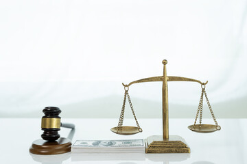 law-abiding Scales of Justice and Judge's Hammer Symbol of law and justice It represents balance...