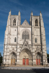 the gothic cathedral in Nantes, France