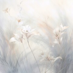 empty space flowers romantic soft mood for background, AIGENERATED 