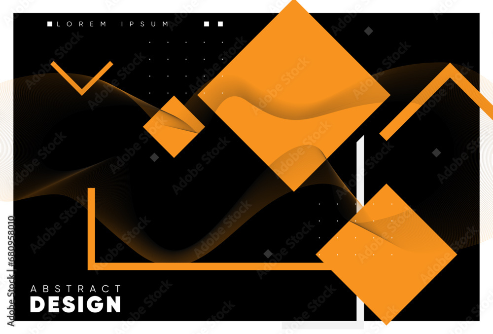 Poster abstract background with smooth lines