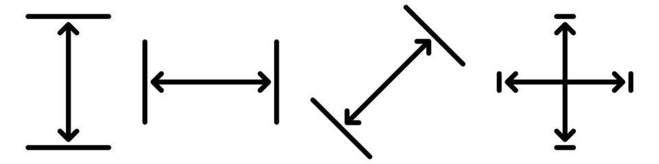 Area icon set simple design