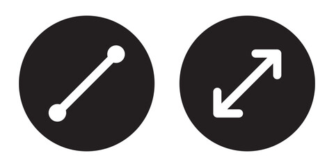 Diameter icon set simple design