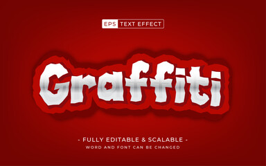Graffiti text effect editable modern lettering typography