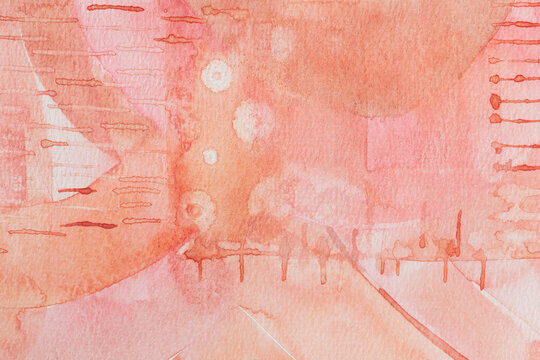 Blush pink pastel abstract art background. Original by hand watercolor art
