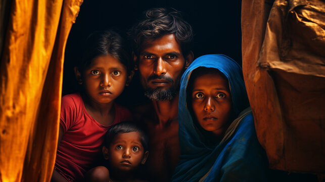 Rohingya Family Facing Displacement, Cramped Living Conditions