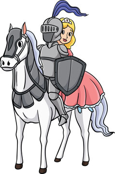 recommend clip art: Knight and a Princess Riding a Horse Clipart 