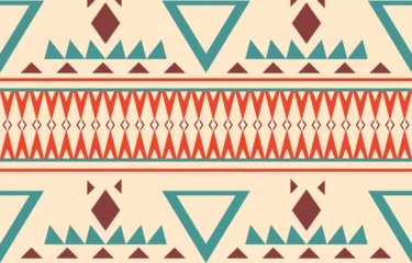 Papier Peint photo Lavable Style bohème Ethnic abstract ikat art. Aztec ornament print. geometric ethnic pattern seamless  color oriental.  Design for background ,curtain, carpet, wallpaper, clothing, wrapping, Batik, vector illustration.