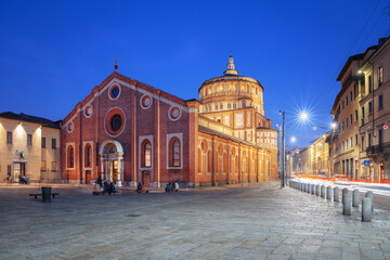 Santa Maria delle Grazie in Milan, Italy - obrazy, fototapety, plakaty