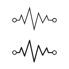 Current electric waves. Vector illustration. EPS 10.
