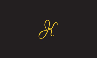 JK, KJ , J , K , Abstract Letters Logo Monogram	