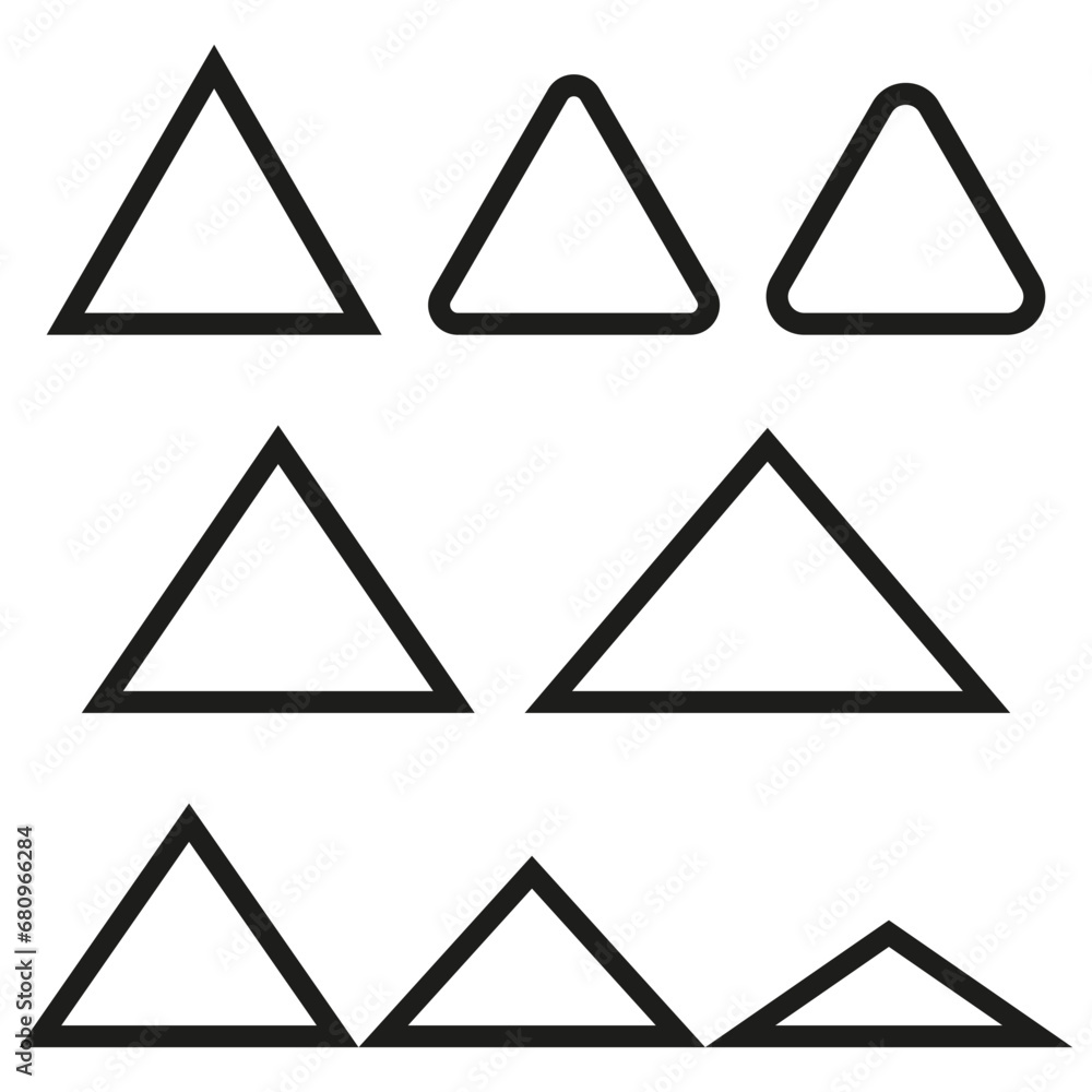 Poster set of triangular graphic elements. vector illustration. eps 10.