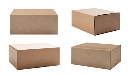 Set of cardboard boxes