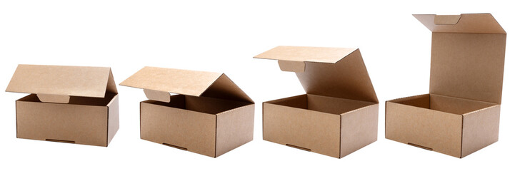 Set of cardboard boxes