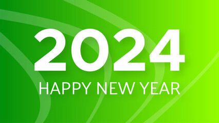 2024 Happy New Year on colorful background