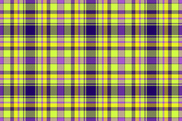 Textile texture plaid of vector tartan pattern with a seamless background check fabric.