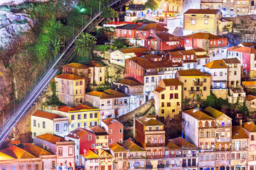 Porto, Portugal Overlooking Buildings in the Ribeira