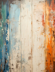 A Close Up Of A Wood - old wood planks vintage painted with white color