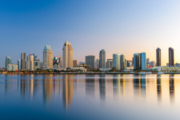 Fototapeta na wymiar San Diego, California, USA Downtown Skyline at the Embarcadero