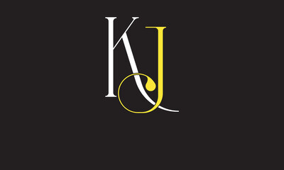  JK, KJ , J , K , Abstract Letters Logo Monogram