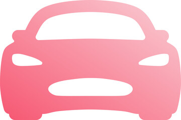 Pink Gradient Car Icon